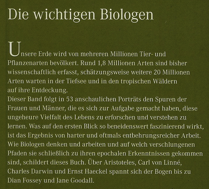 Biologen Biographie
                Biografie