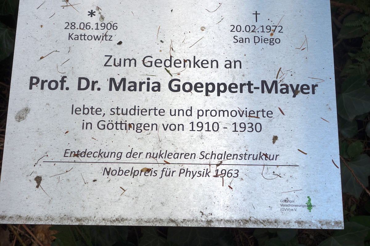 Maria Göppert-Mayer Göttingen
